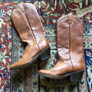 Vintage Leather Cowboy Boots